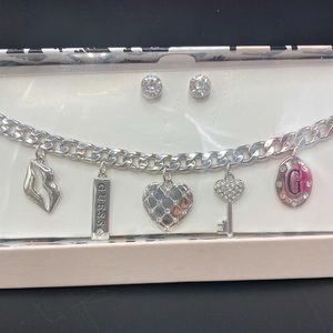 Guess Charm bracelet & earring set
